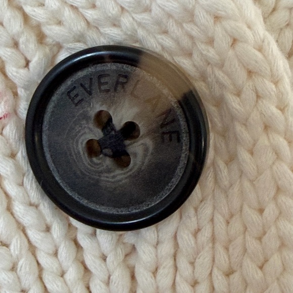 Everlane The Texture Cotton Cardigan Ivory Women’s Size M Cotton Blend button up - Picture 13 of 16